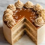 Dulce de Leche Cake with Creamy Frosting and Caramel Topping Recipe