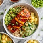 Salmon Bowls with Teriyaki, Mango, and Avocado Recipe