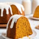 Pumpkin Pound Cake with Vanilla Glaze Recipe