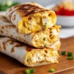 Cheesy Garlic Chicken Wraps Recipe