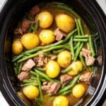 Slow Cooker Garlic Butter Beef Bites and Potatoes Recipe