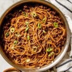 Mongolian Ground Beef Noodles Recipe