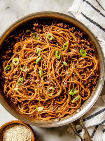 Mongolian Ground Beef Noodles Recipe