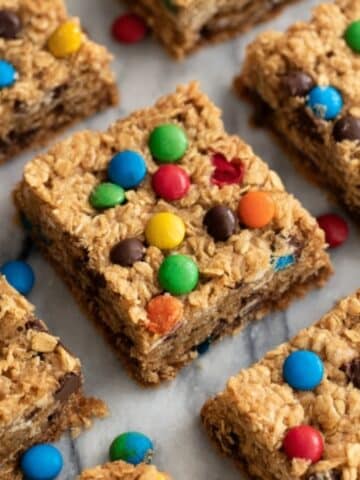 Flourless Monster Cookie Bars Recipe