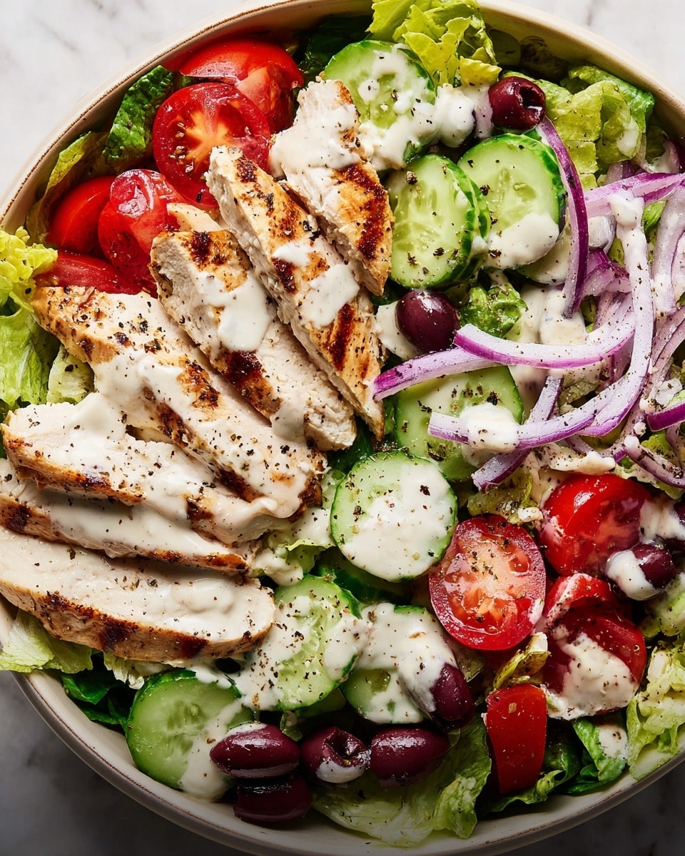 Greek Grilled Chicken with Fresh Salad – Vibrant Mediterranean Flavors