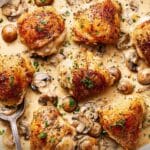 Creamy Chicken Fricassee with Mushrooms and Fresh Herbs Recipe