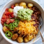 Cheesy Potato Taco Bowl Recipe
