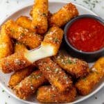Homemade Mozzarella Sticks with Italian Seasoning and Parmesan Recipe