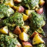Baked Chicken Pesto with Roasted Potatoes Recipe