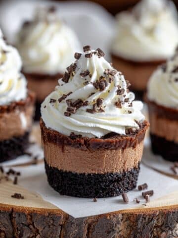 Mini Chocolate Cheesecakes with Oreo Crust and Hot Fudge Recipe