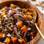 Roasted Butternut Squash Lentil Salad Recipe