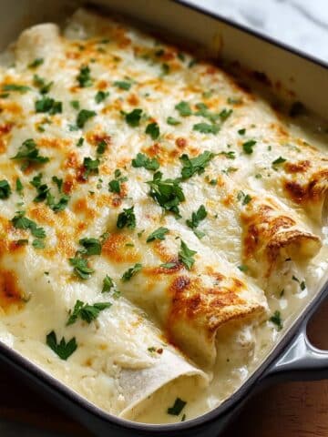 Creamy White Chicken Enchiladas Recipe