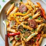 One Pot Creamy Cajun Sausage Pasta Recipe