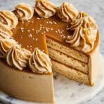 Dulce de Leche Cake with Creamy Frosting and Salted Topping Recipe