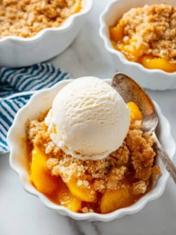 Peach Cobbler with Almond Topping Recipe
