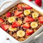 Strawberry Banana Baked Oatmeal Recipe