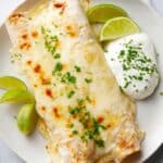 Creamy White Chicken Enchiladas with Pepper Jack Cheese Recipe