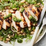Arugula White Bean Salad with Pesto Chicken Recipe