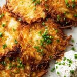 Crispy Potato Pancakes with Classic Dipping Sides Recipe