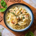 Lobster Pasta with Herb Parmesan Sauce Recipe
