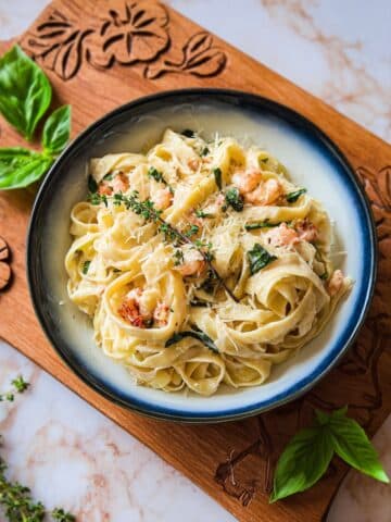 Lobster Pasta with Herb Parmesan Sauce Recipe