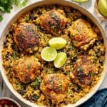 One Pan Cilantro Lime Chicken and Rice Recipe