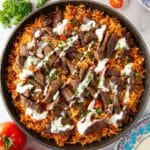 Steak and Queso Rice Skillet Recipe