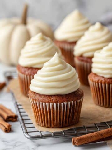Pumpkin Spice Cupcakes with Cream Cheese Frosting Recipe