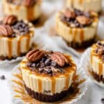 Mini Salted Caramel Chocolate Chip Cheesecakes Recipe
