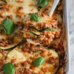 Ground Beef Zucchini Casserole with Quinoa and Mozzarella Recipe