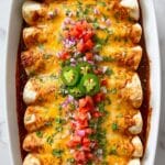 Creamy Chicken Enchiladas with Homemade Red Sauce Recipe