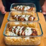High Protein Creamy Cajun Chicken with Garlic Rice Recipe