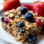 One-Bowl Baked Oatmeal with Mixed Berries and Nuts Recipe