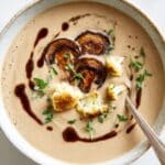 Creamy Roasted Cauliflower and Mushroom Soup - Dairy Free Recipe