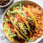 Ground Beef Tacos with Crispy Corn Tortillas Recipe