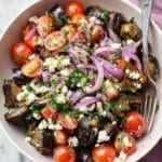 Mediterranean Roasted Eggplant Salad Recipe