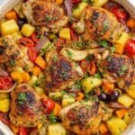 Roasted Chicken and Vegetables with Olives and Balsamic Recipe