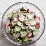 Cucumber Radish Salad with Creamy Chive Dressing Recipe
