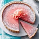 Rhubarb Tart with Lemon Curd and Pecan Shortbread Crust Recipe