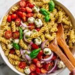 Italian Pasta Salad with Cherry Tomatoes, Fresh Mozzarella, and Pepperoncini Recipe